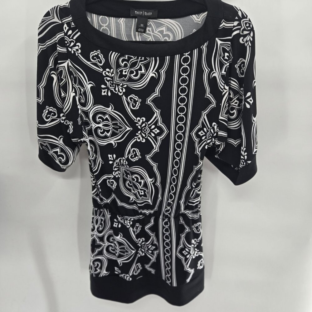 White House Black Market Blousson Wide Sleeve Tunic Top Size XS